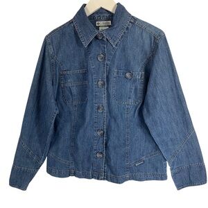 Columbia Blue Denim Button-Up shacket size large